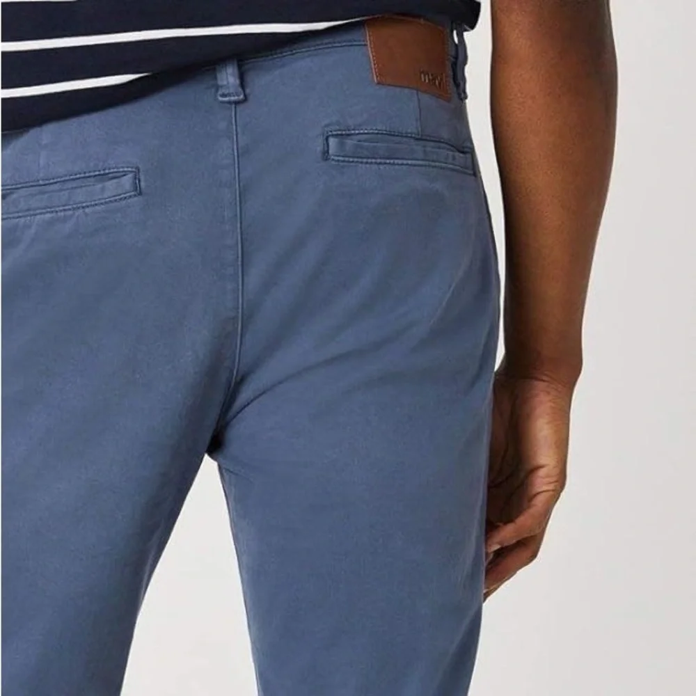 Mavi Edward Slim Straight Leg Chino Pants Vintage Indigo Sateen Twill 36 x 34